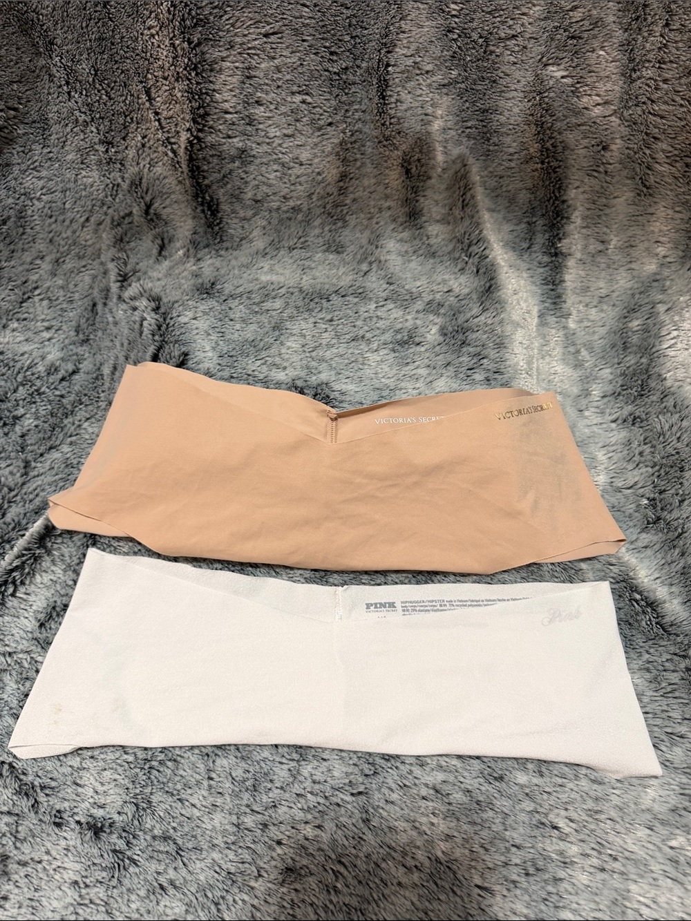 Victoria's Secret Nude and White No show panty set